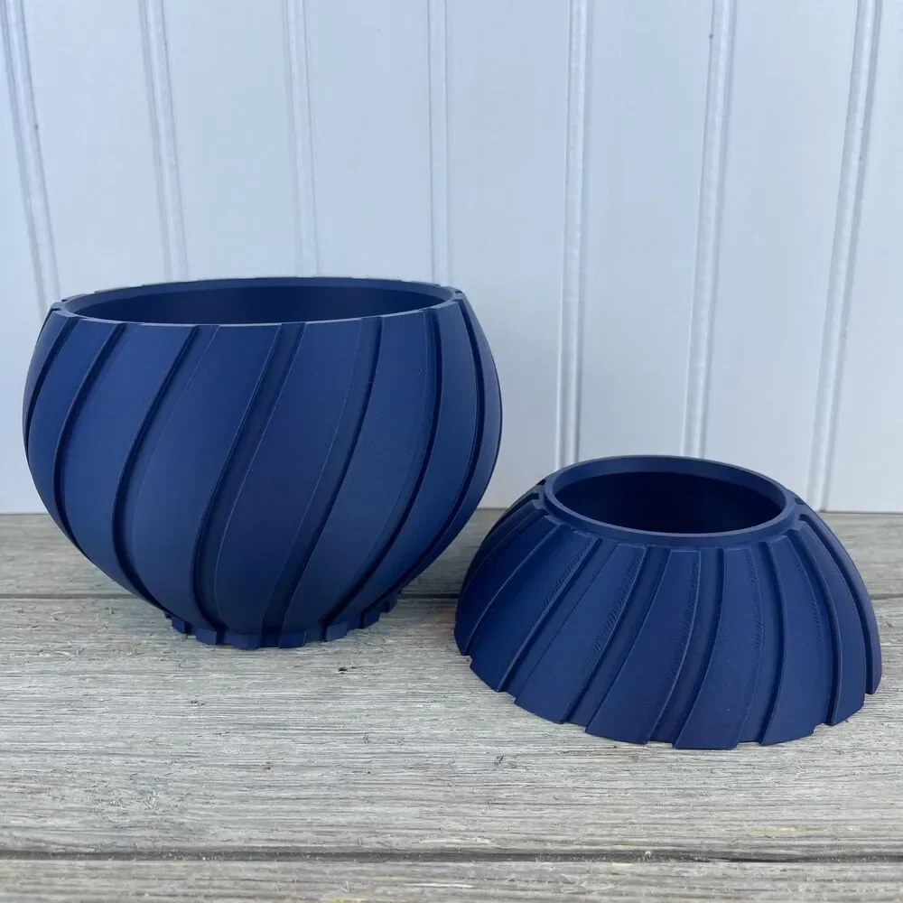 Indoor Flower Pot w/ Drainage Hole and Drip Tray, Maki Planter Pot